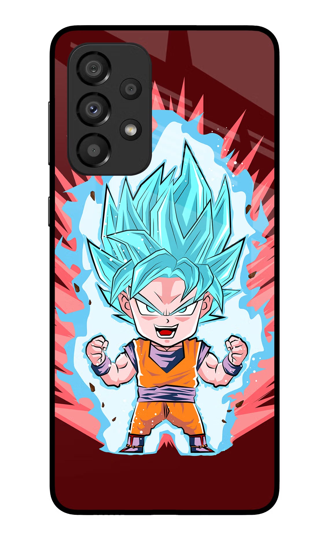 Goku Little Samsung A33 5G Glass Case Back Cover by Casekaro