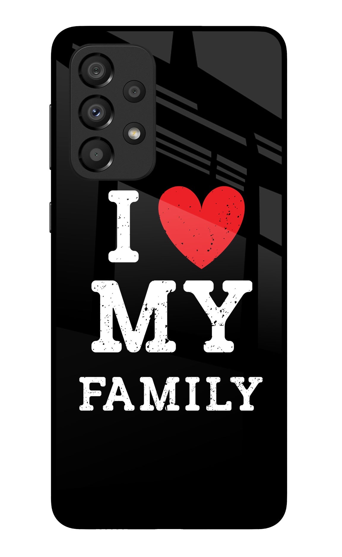 I Love My Family Samsung A33 5G Glass Case