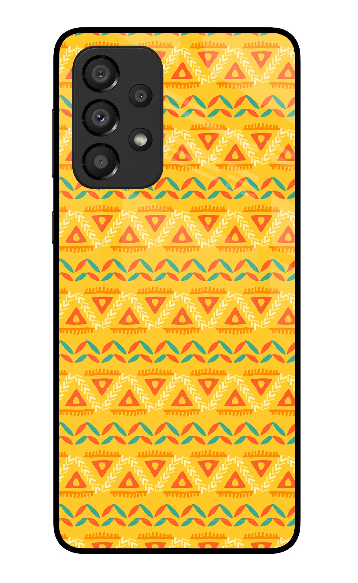 Tribal Pattern Samsung A33 5G Glass Case Back Cover by Casekaro