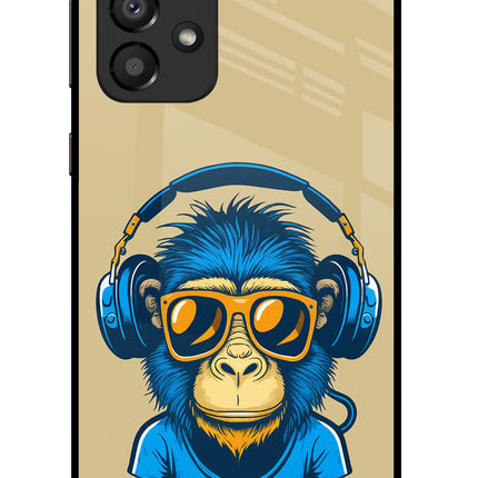 Monkey Headphone Samsung A33 5G Glass Case