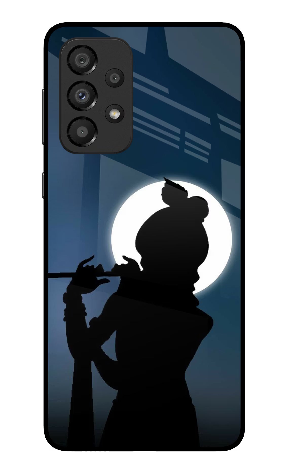 Shri Krishna Silhouette Samsung A33 5G Glass Case Back Cover by Casekaro
