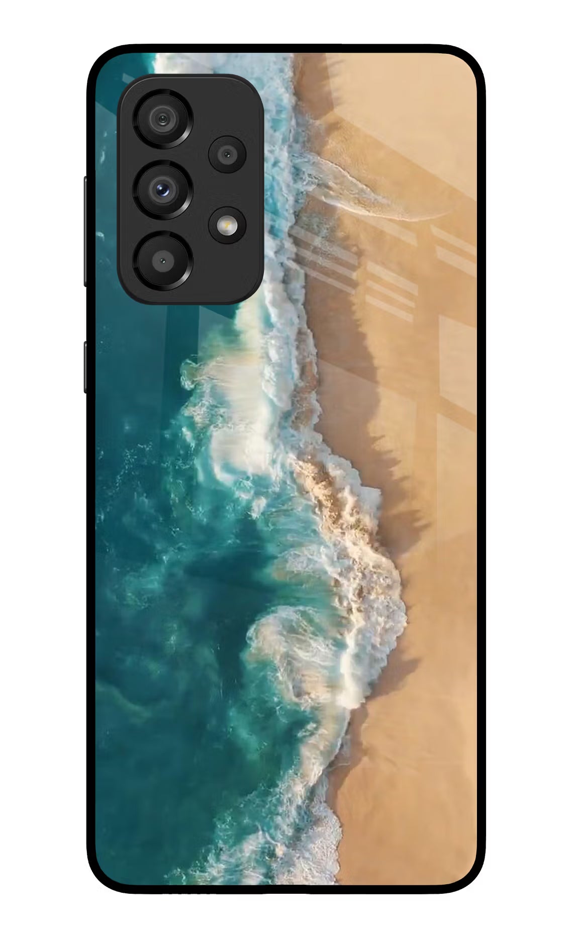 Ocean Beach Samsung A33 5G Glass Case Back Cover by Casekaro