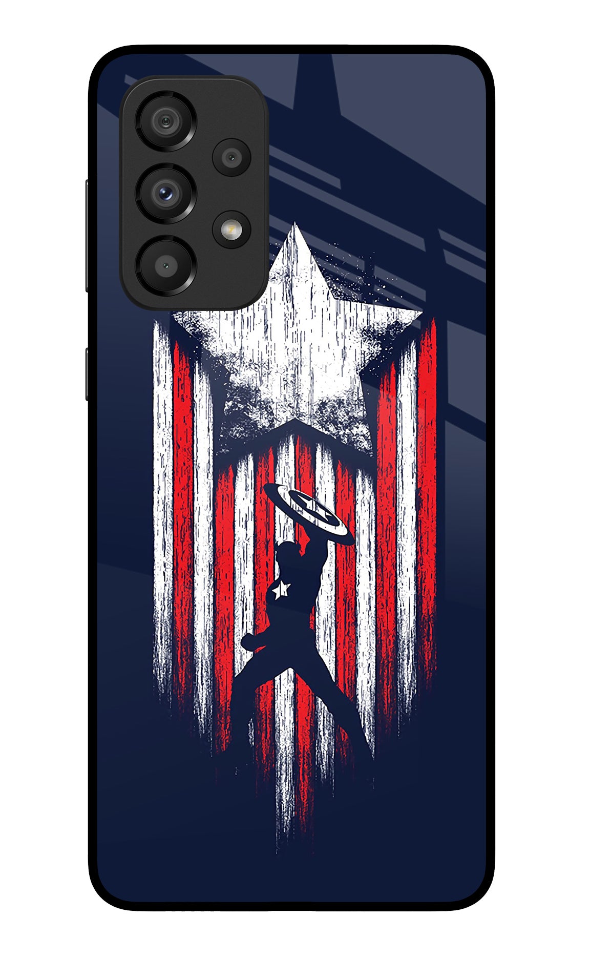 Captain America Marvel Art Samsung A33 5G Glass Case