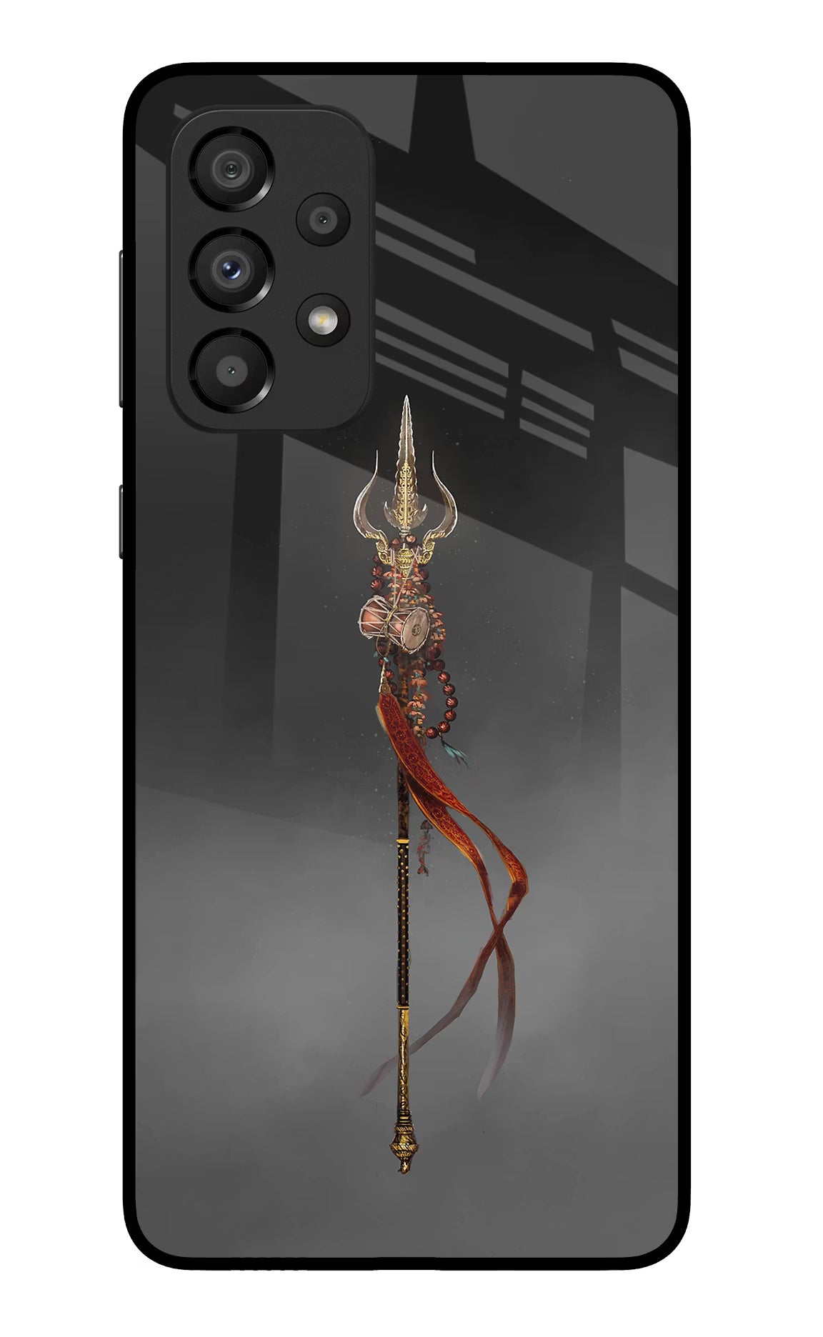 Shiv Trishul Samsung A33 5G Glass Case Back Cover by Casekaro