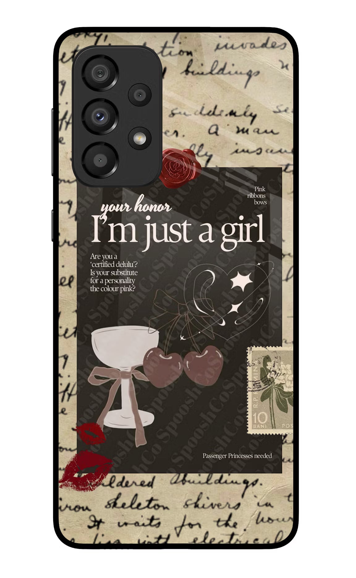 I am just a girl Samsung A33 5G Glass Case Back Cover by Casekaro
