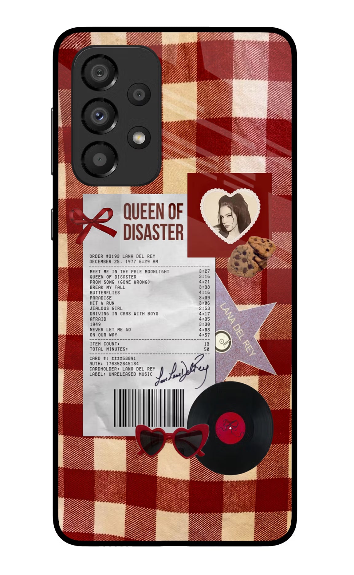 Queen of Disaster Samsung A33 5G Glass Case Back Cover by Casekaro