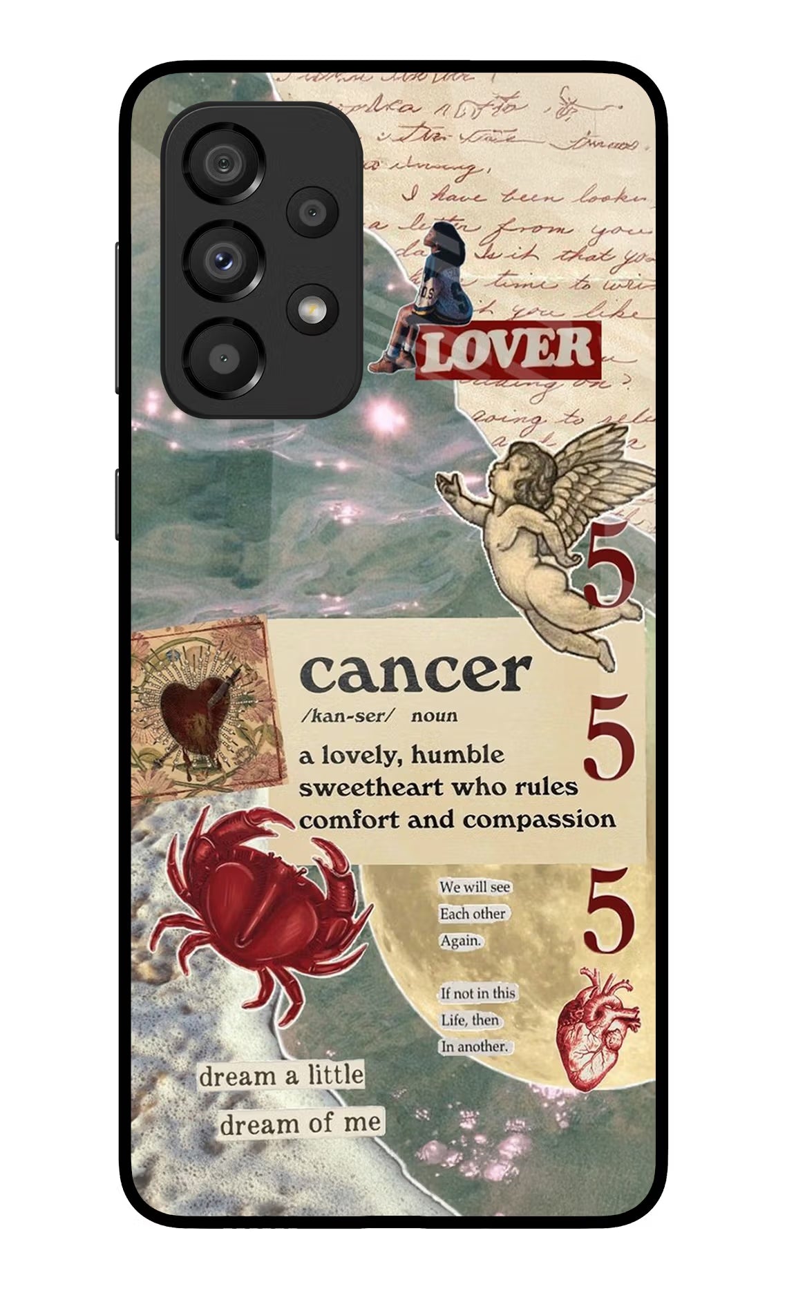 Cancer Zodiac Samsung A33 5G Glass Case Back Cover by Casekaro