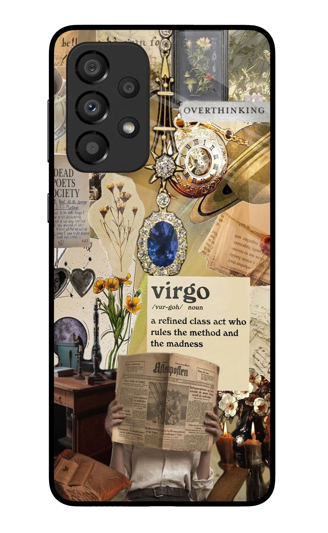Virgo Zodiac Samsung A33 5G Glass Case Back Cover by Casekaro