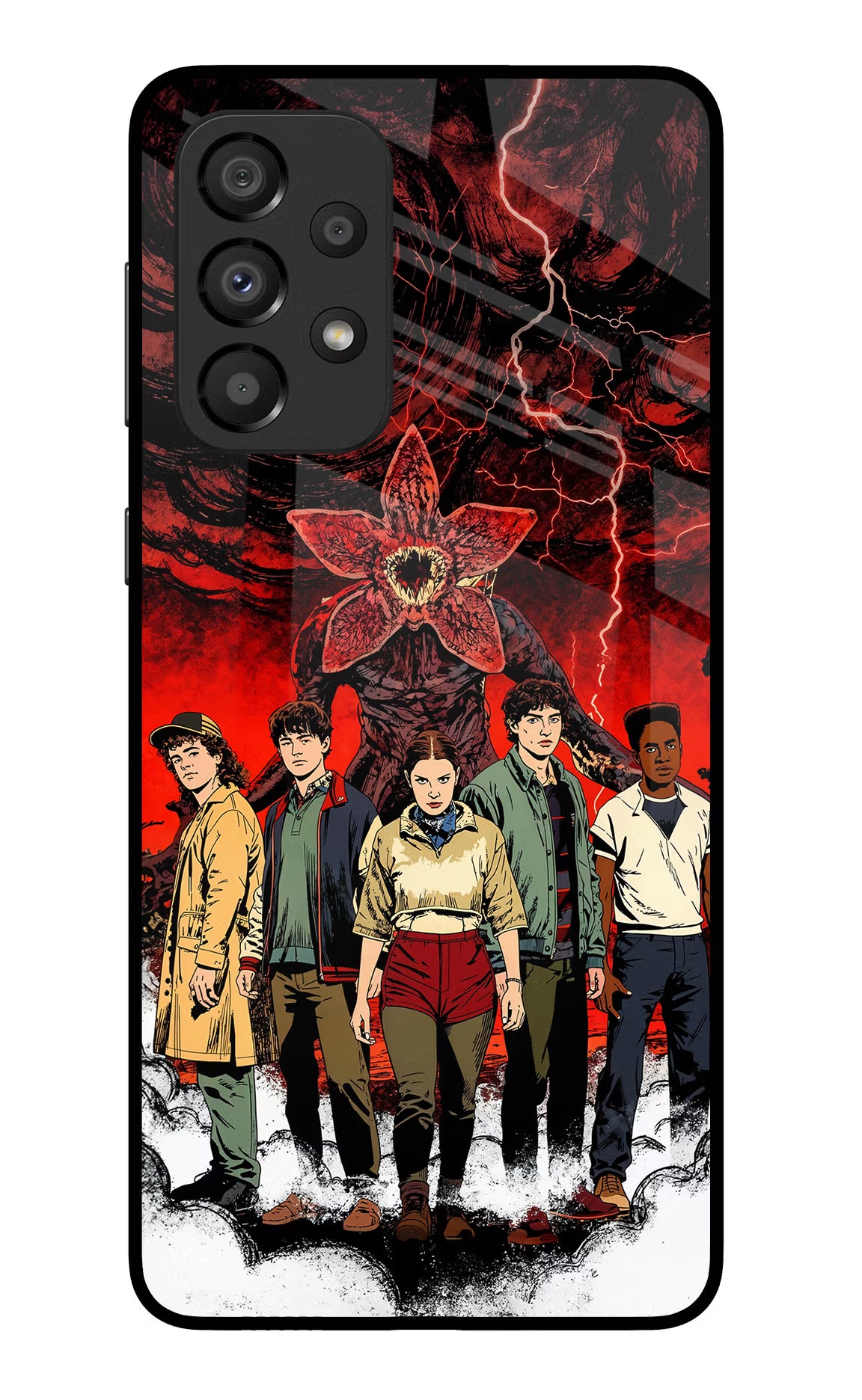 Ordinary Things Characters Samsung A33 5G Glass Case Back Cover by Casekaro