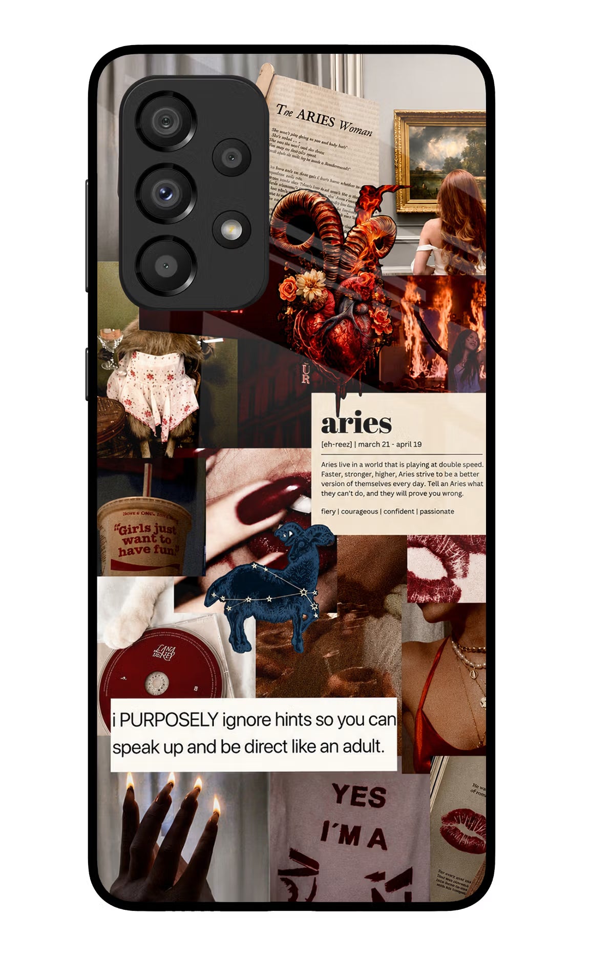 Zodiac Aries Samsung A33 5G Glass Case