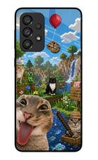 Minecraft Cat Chaos Samsung A33 5G Glass Case