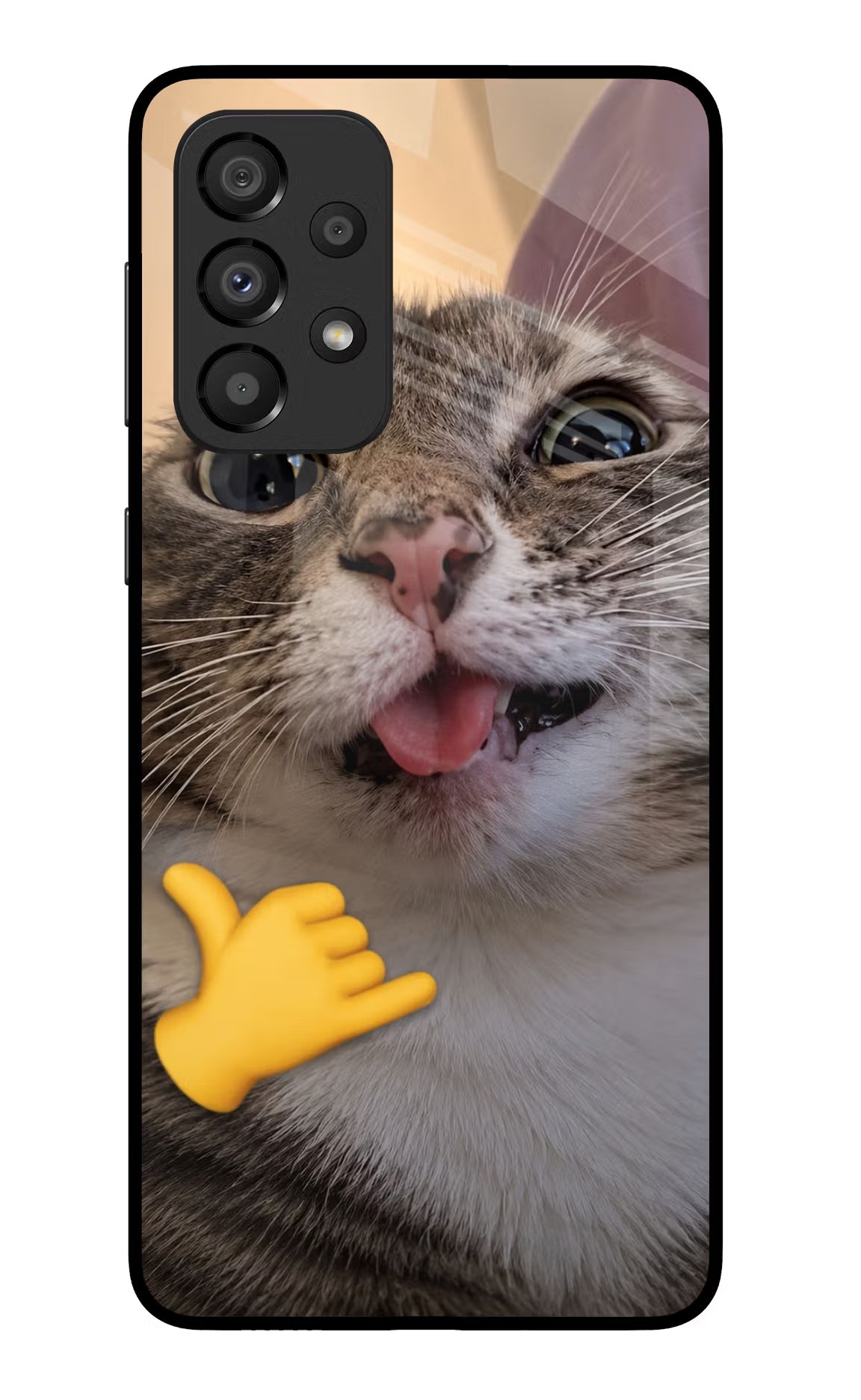 Silly Cat Call Samsung A33 5G Glass Case