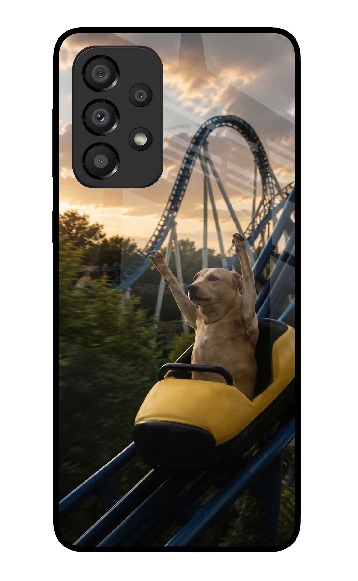 Rollercoaster Dog Samsung A33 5G Glass Case