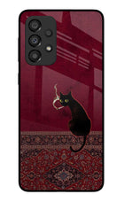 Midnight Cat Samsung A33 5G Glass Case