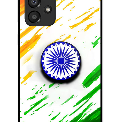 Indian Flag Ashoka Chakra Samsung A33 5G Glass Case