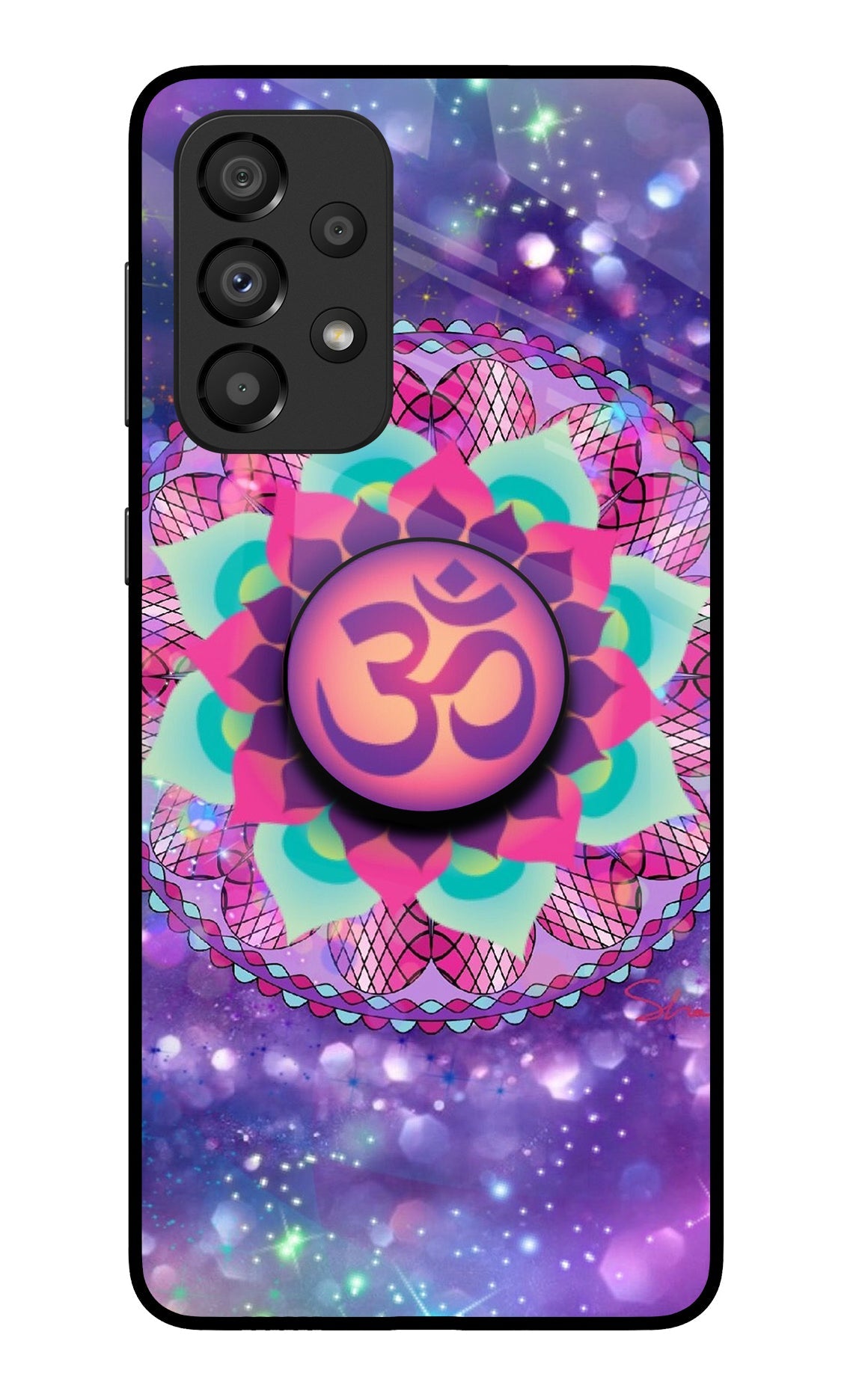 Om Purple Samsung A33 5G Glass Case