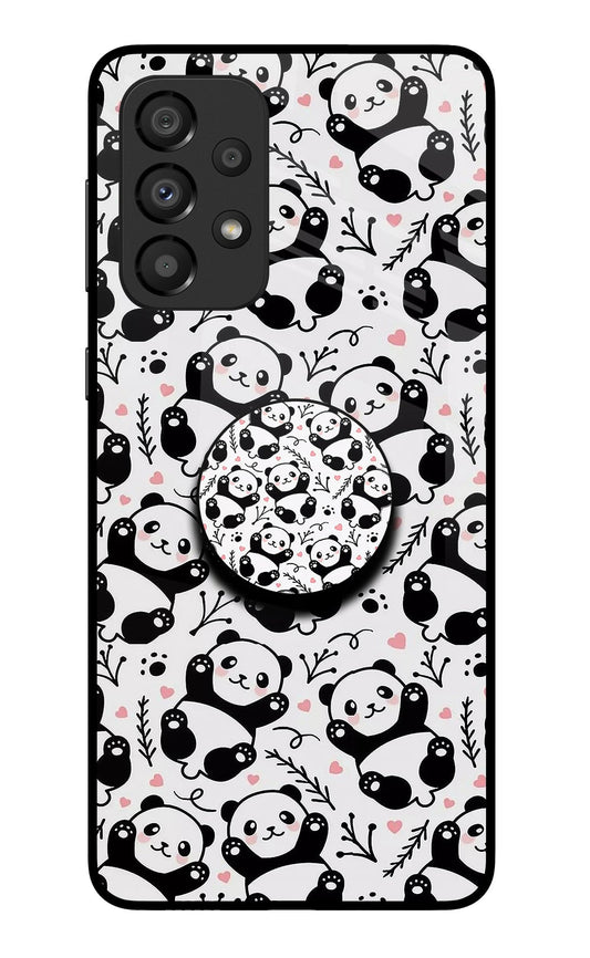 Cute Panda Samsung A33 5G Glass Case