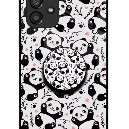 Cute Panda Samsung A33 5G Glass Case