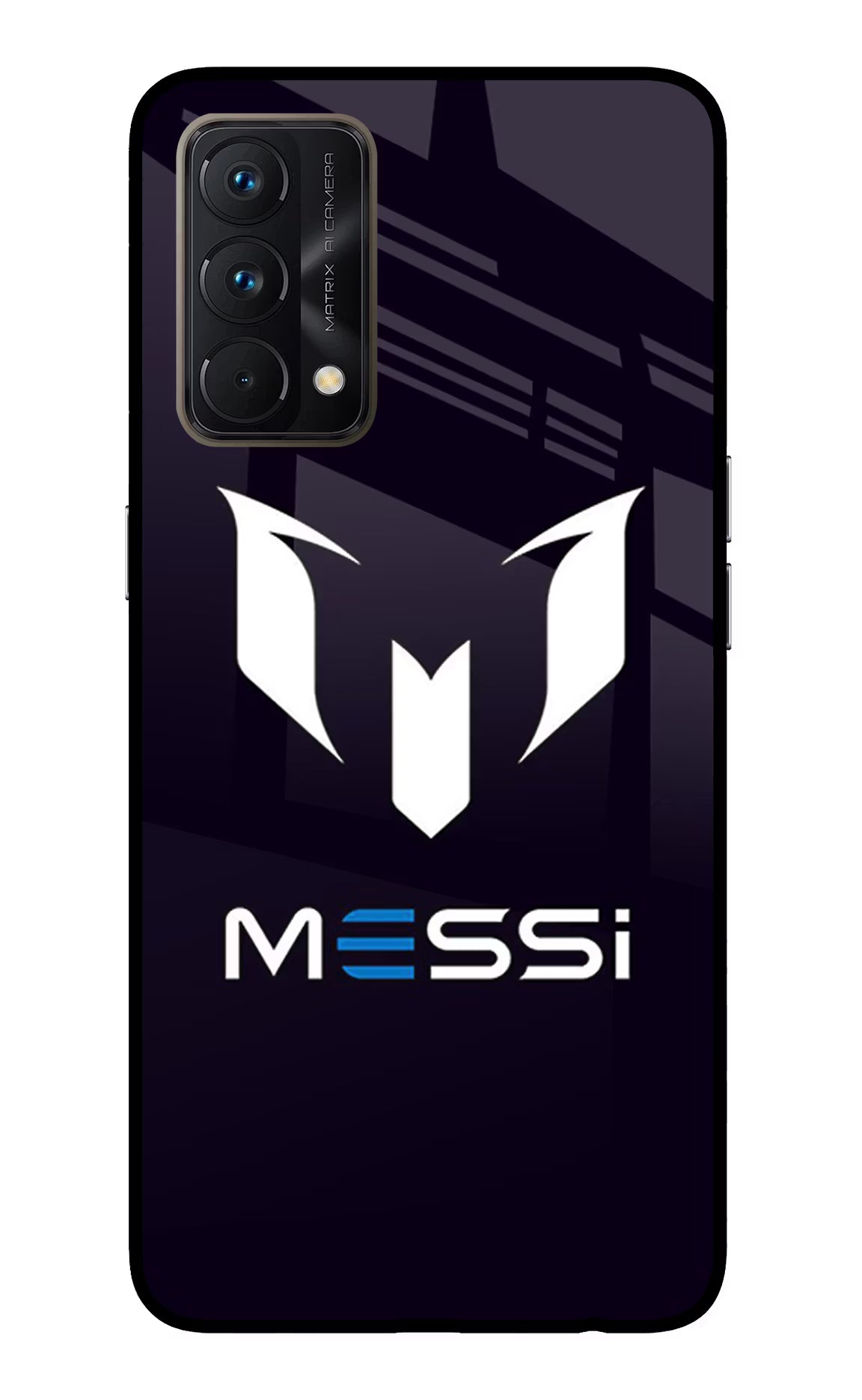 Messi Logo Realme GT Master Edition Glass Case Back Cover by Casekaro
