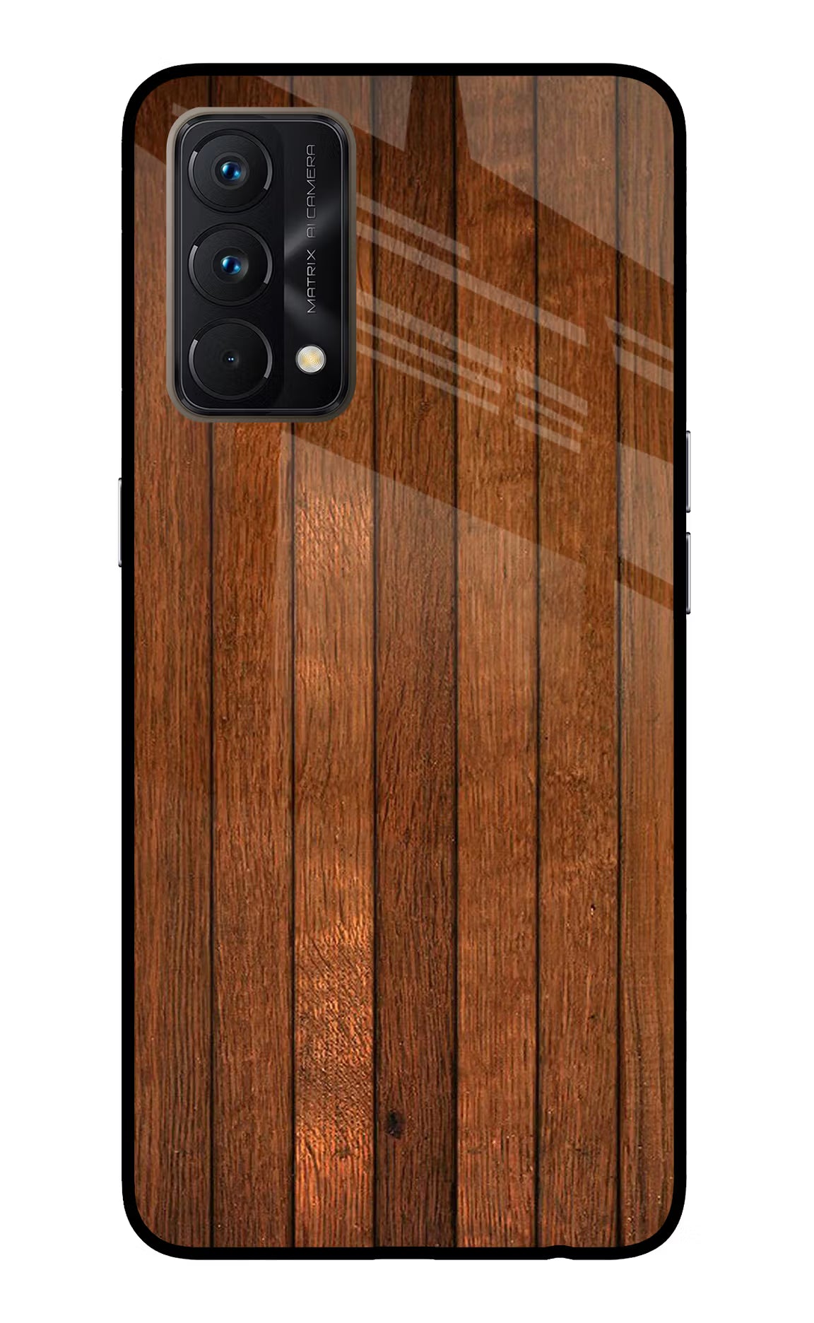 Wooden Artwork Bands Realme GT Master Edition Glass Case Back Cover by Casekaro