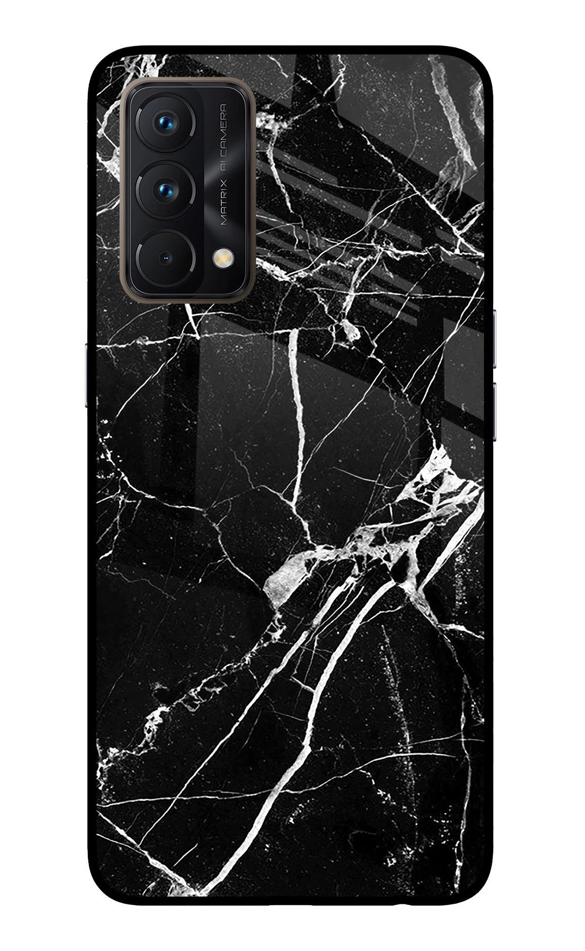 Black Marble Pattern Realme GT Master Edition Glass Case