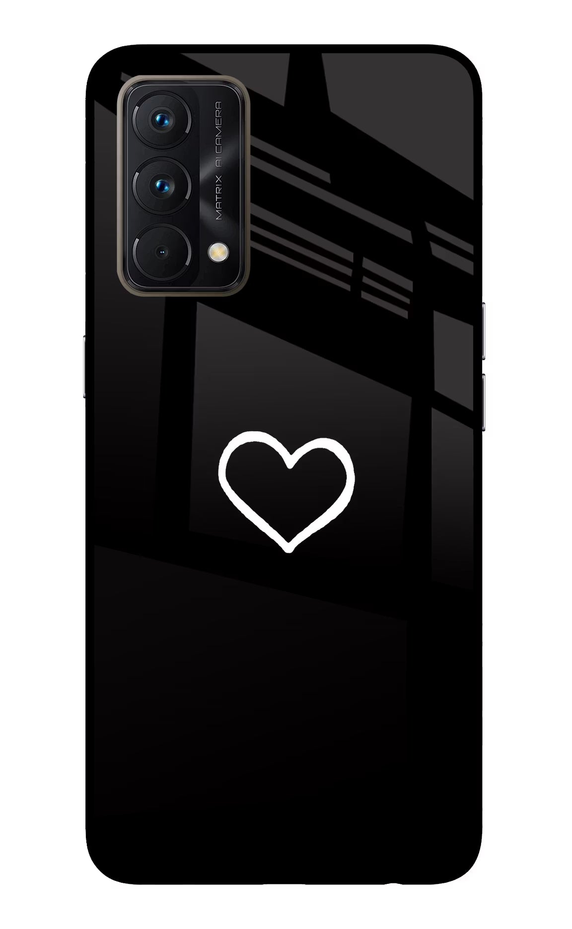 Heart Realme GT Master Edition Glass Case Back Cover by Casekaro