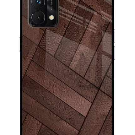 Wooden Texture Design Realme GT Master Edition Glass Case
