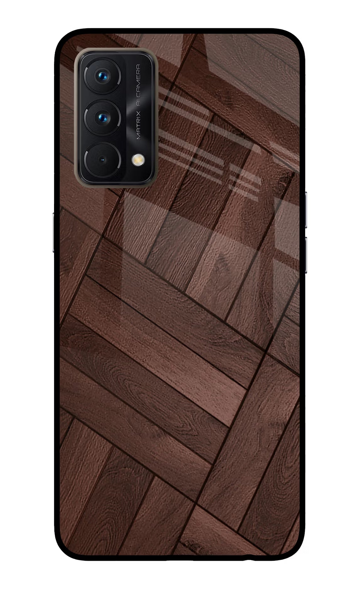 Wooden Texture Design Realme GT Master Edition Glass Case Back Cover by Casekaro