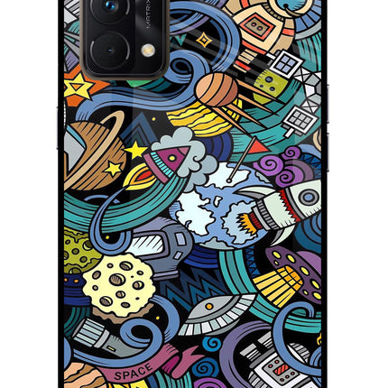 Space Abstract Realme GT Master Edition Glass Case