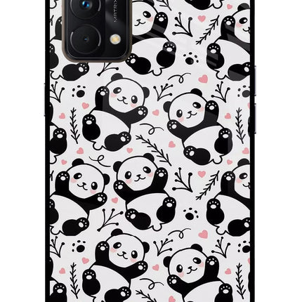 Cute Panda Realme GT Master Edition Glass Case
