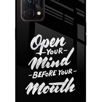 Open Your Mind Before Your Mouth Realme GT Master Edition Glass Case