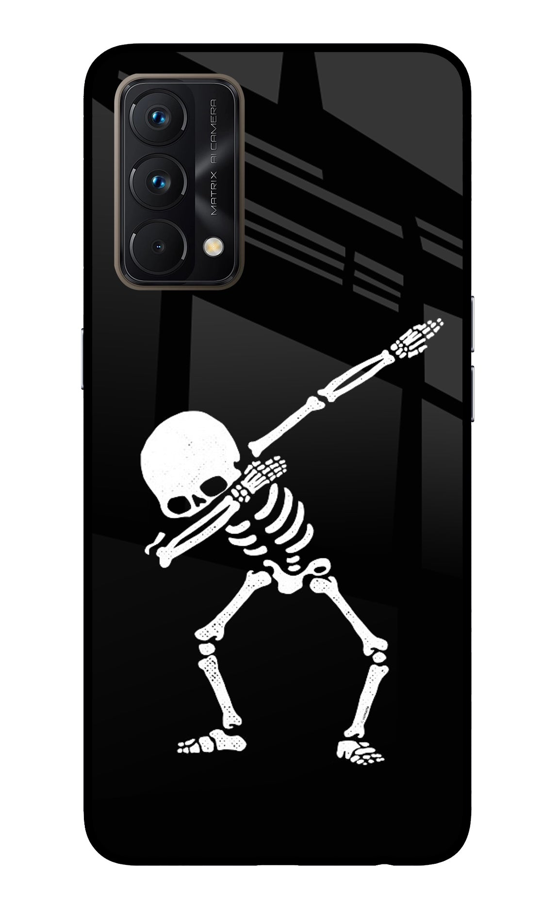 Dabbing Skeleton Art Realme GT Master Edition Glass Case