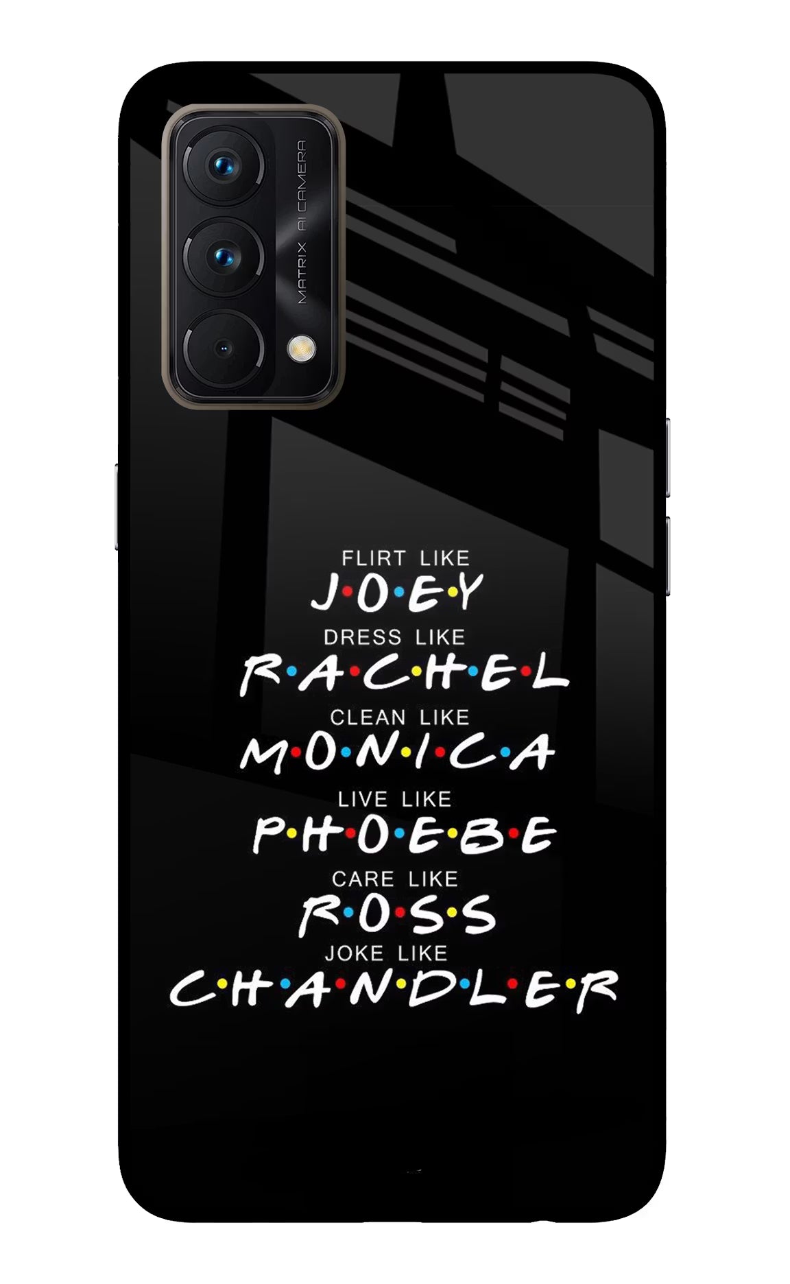 FRIENDS Character Realme GT Master Edition Glass Case Back Cover by Casekaro