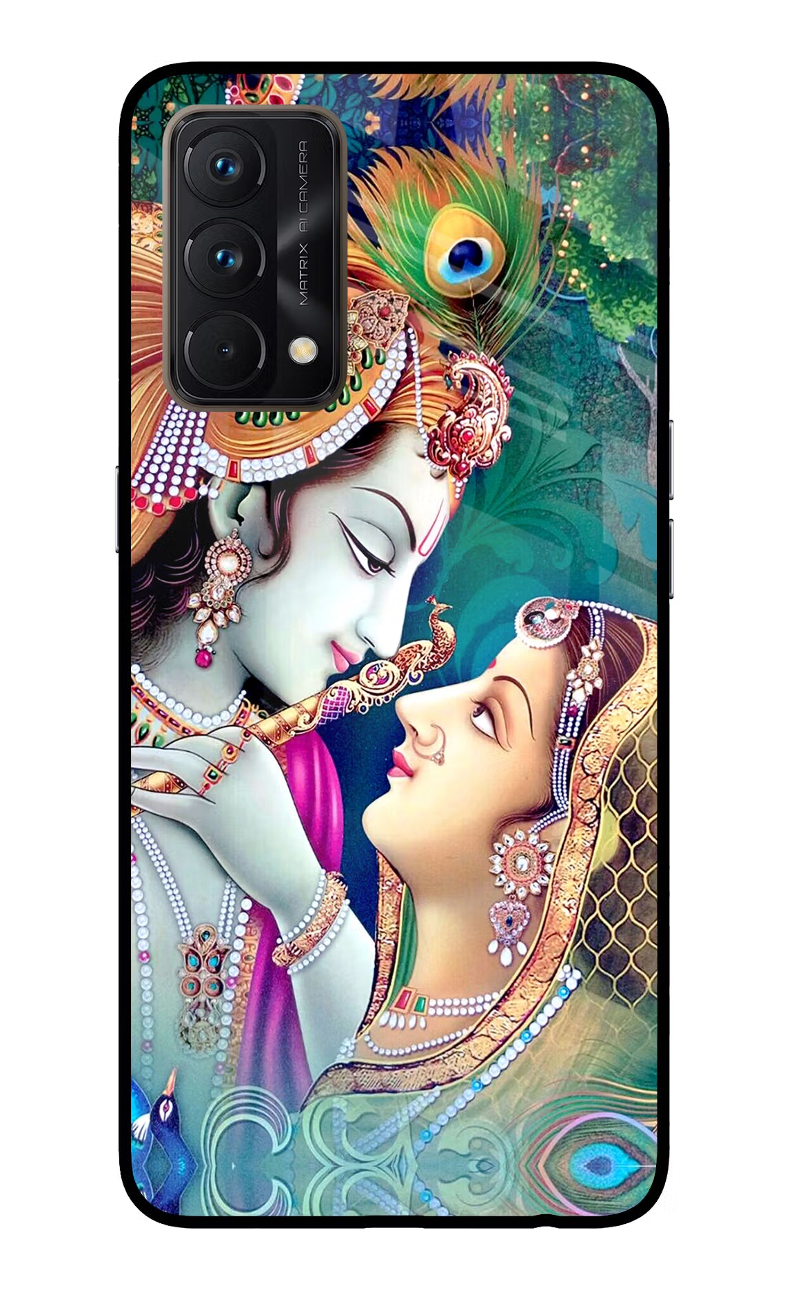 Lord Radha Krishna Realme GT Master Edition Glass Case Back Cover by Casekaro
