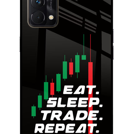 Eat Sleep Trade Repeat Realme GT Master Edition Glass Case