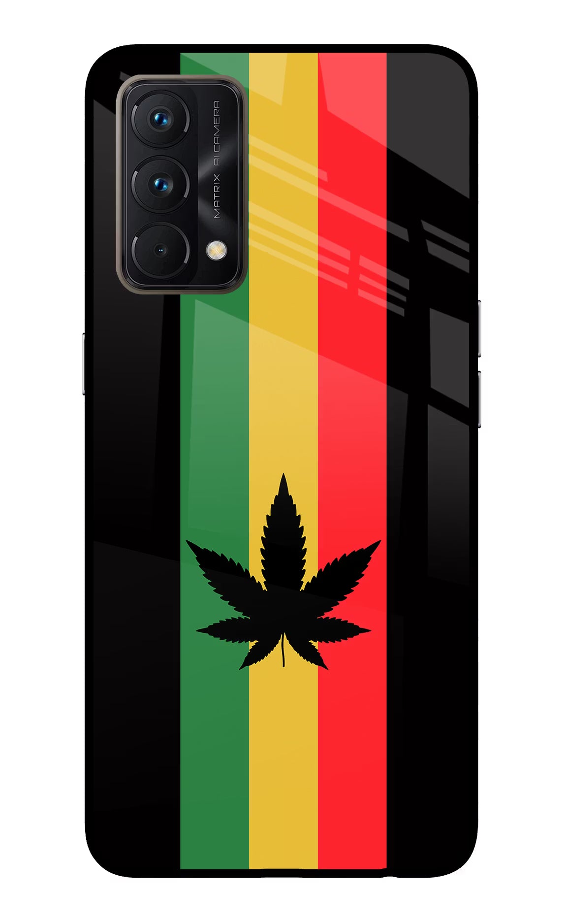 Weed Flag Realme GT Master Edition Glass Case Back Cover by Casekaro