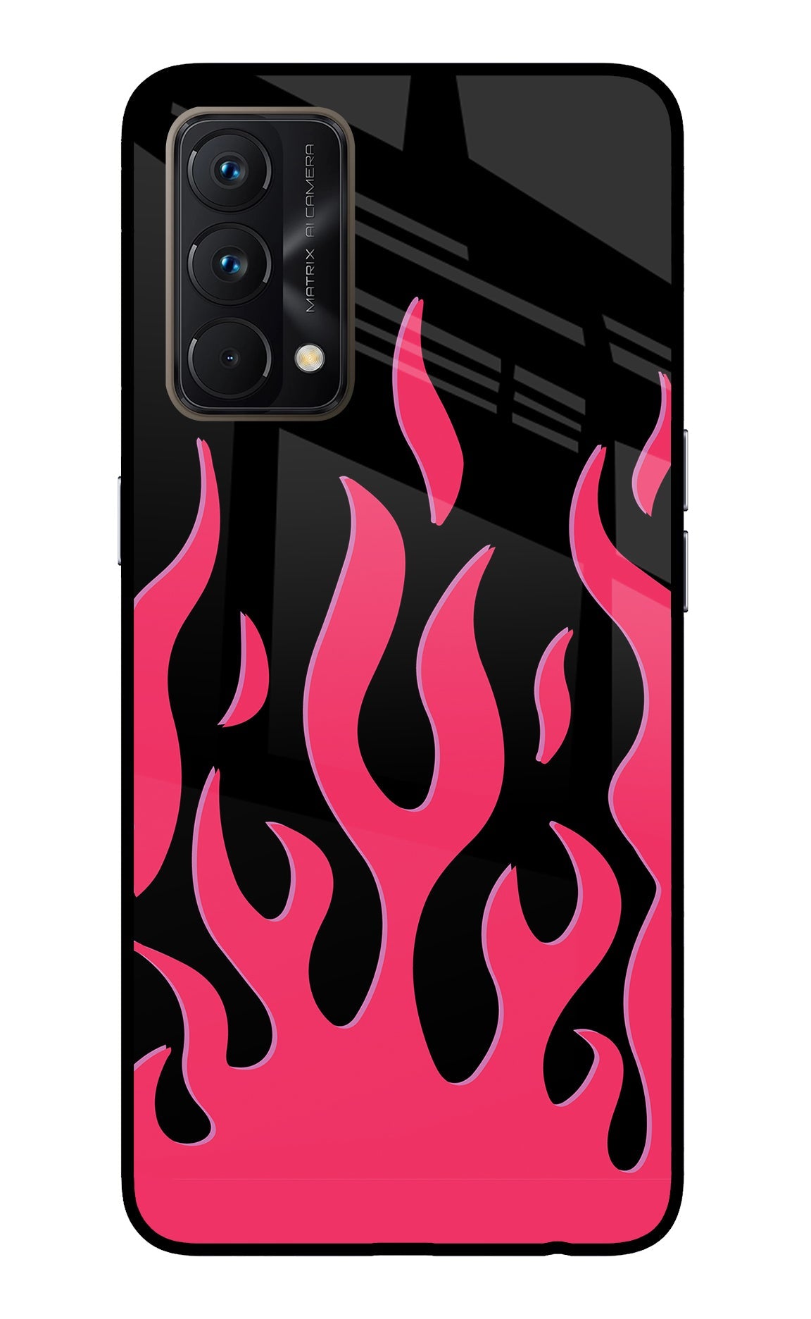 Fire Flames Realme GT Master Edition Glass Case