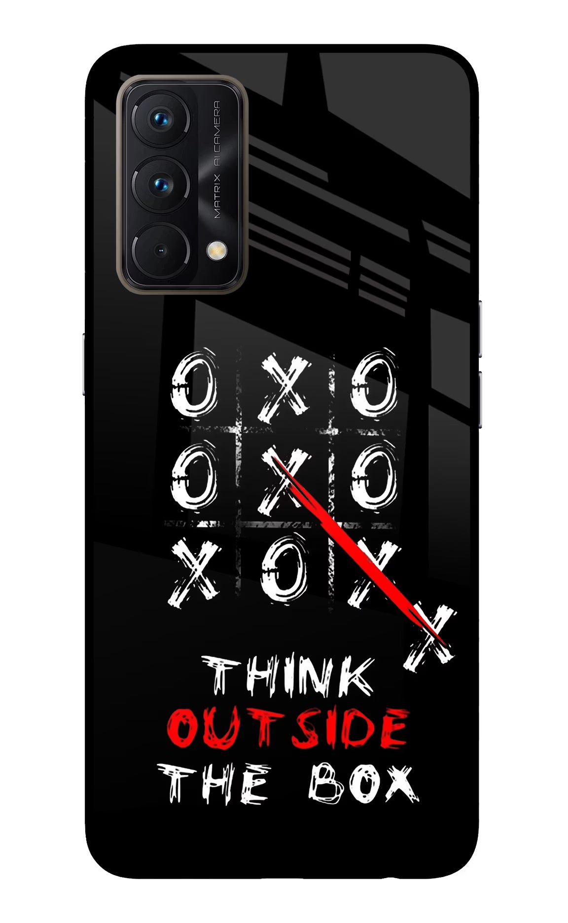 Think out of the BOX Realme GT Master Edition Glass Case Back Cover by Casekaro