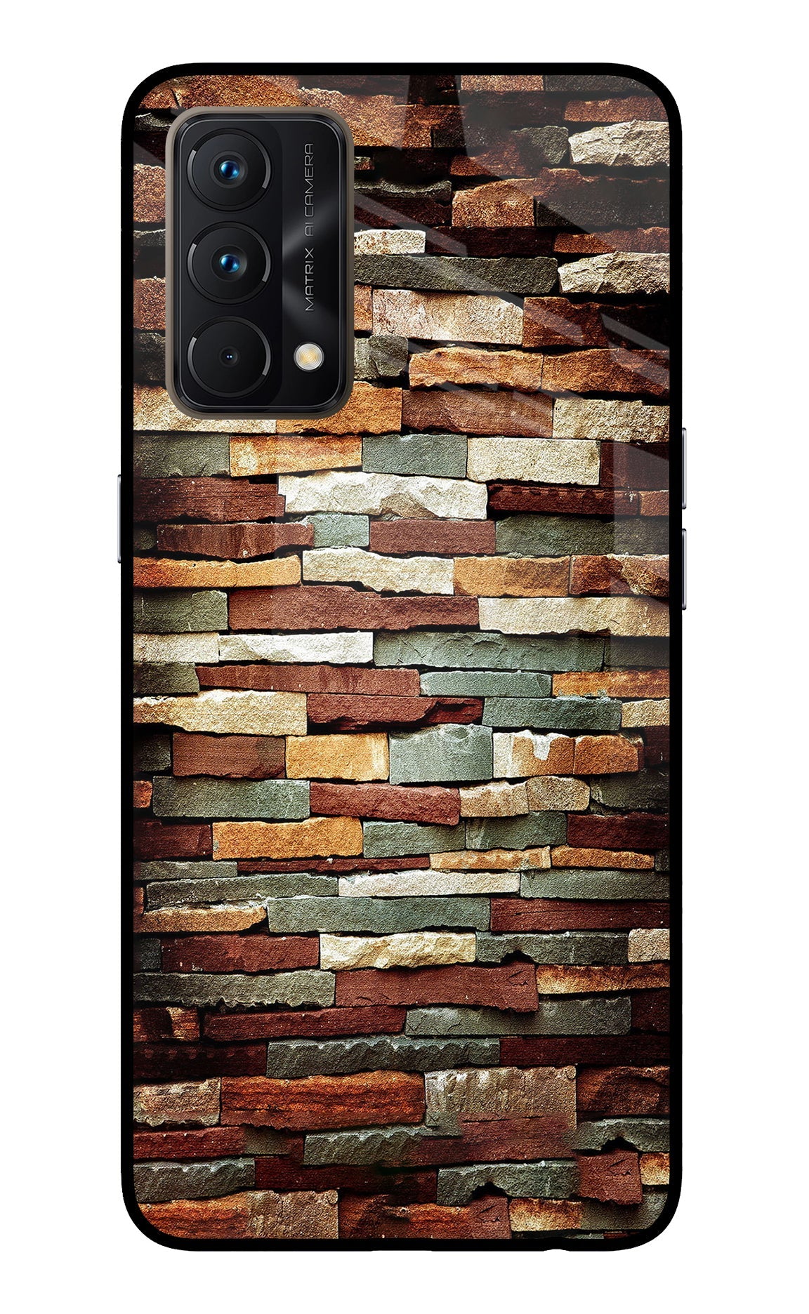 Bricks Pattern Realme GT Master Edition Glass Case