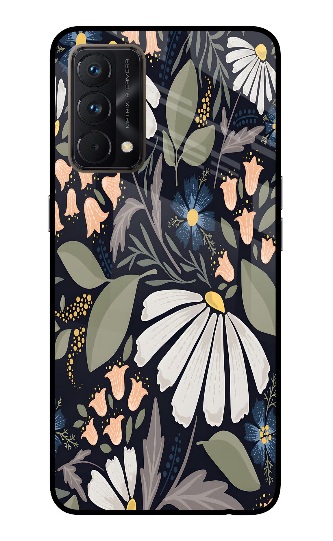 Flowers Art Realme GT Master Edition Glass Case Back Cover by Casekaro