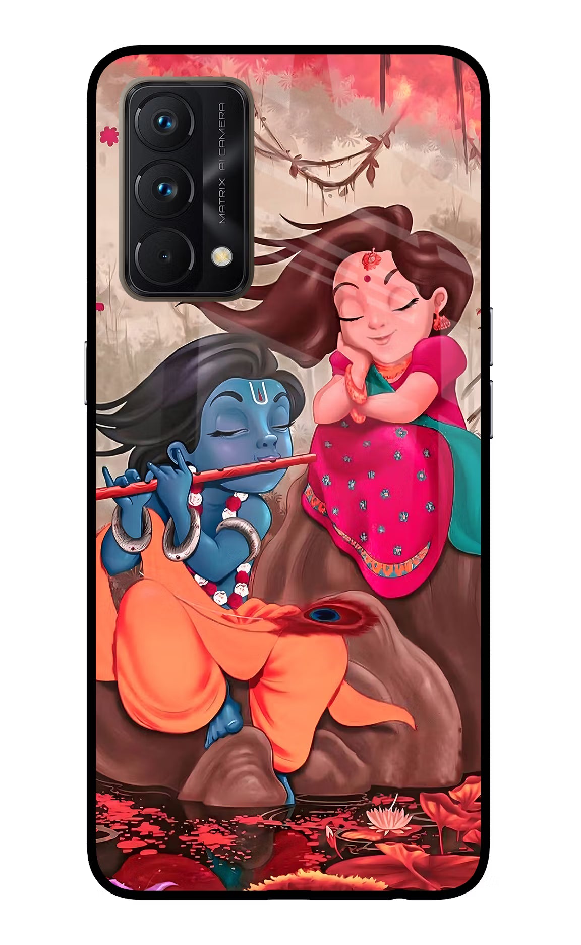 Radhe Krishna Realme GT Master Edition Glass Case Back Cover by Casekaro