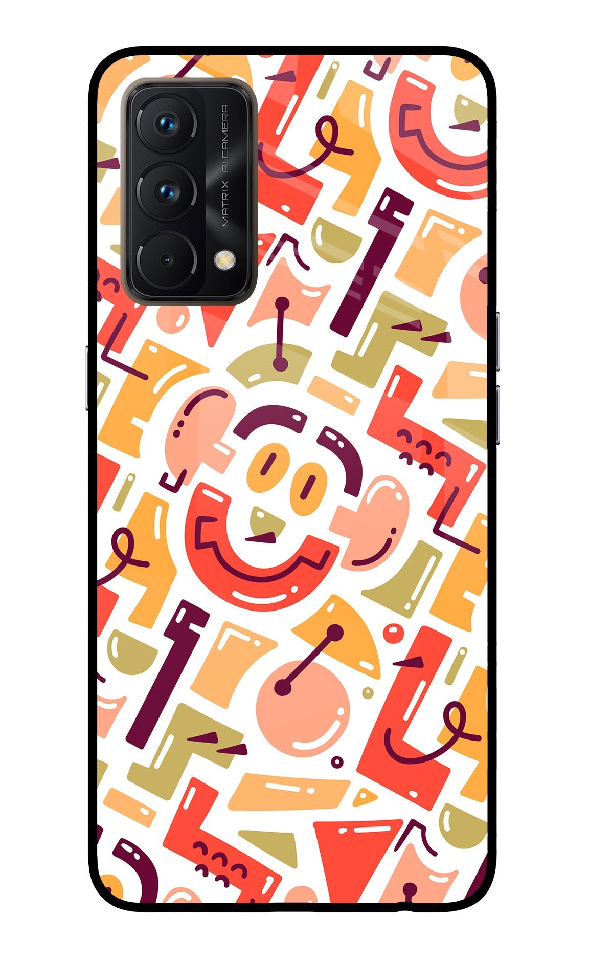 Doodle Pattern Realme GT Master Edition Glass Case