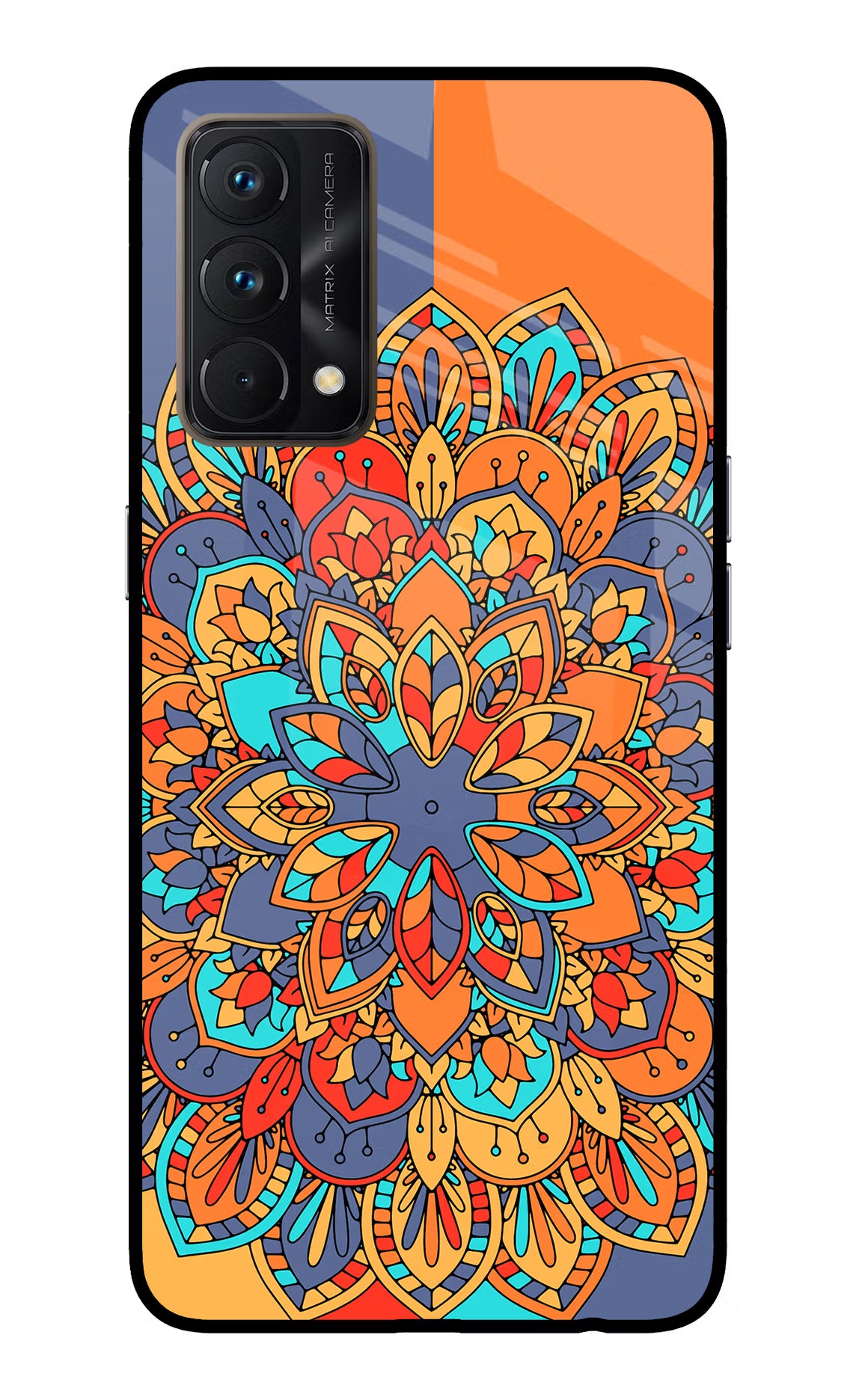 Color Mandala Realme GT Master Edition Glass Case Back Cover by Casekaro