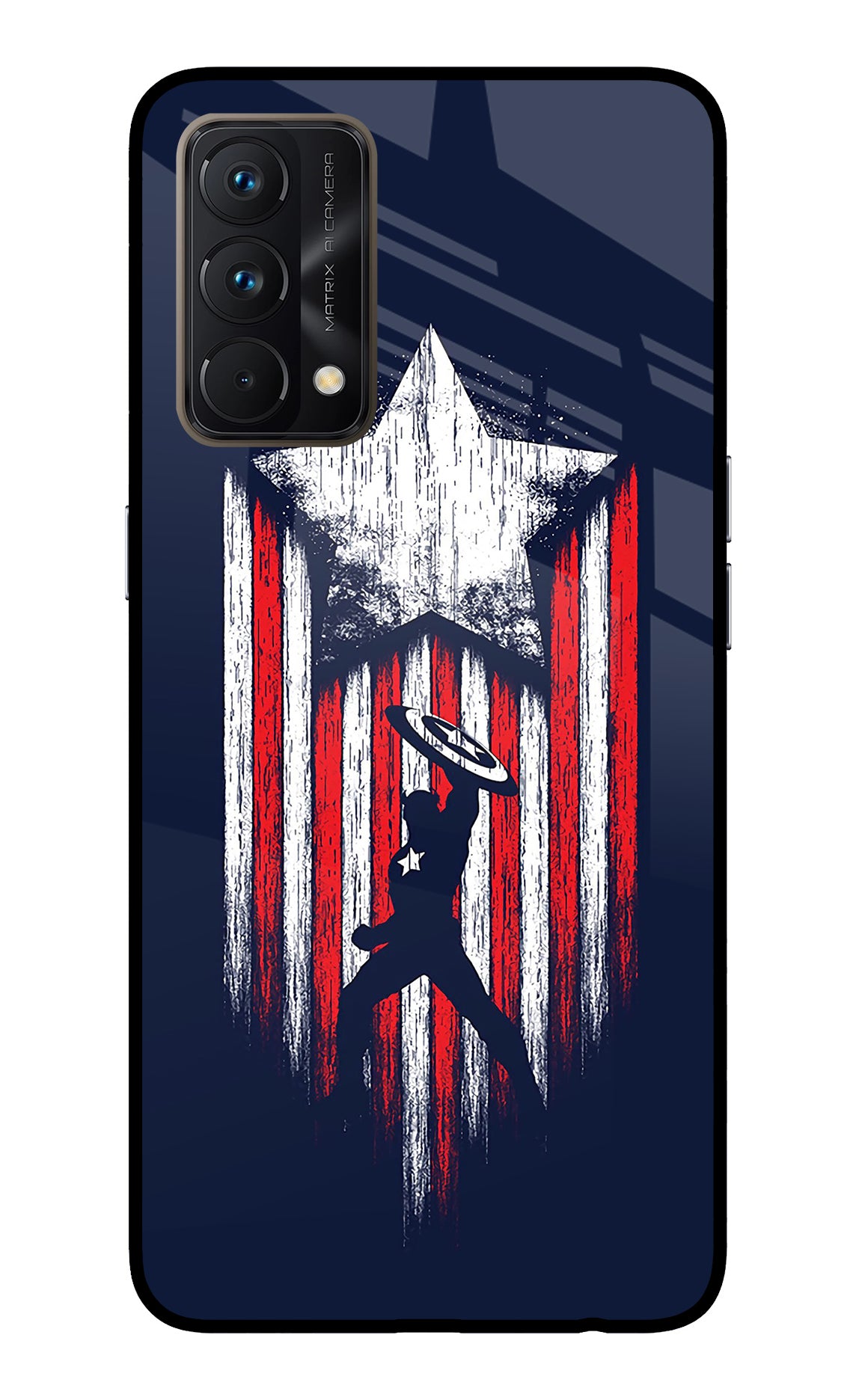 Captain America Marvel Art Realme GT Master Edition Glass Case