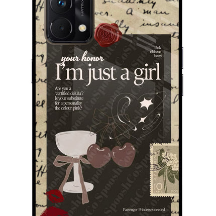 I am just a girl Realme GT Master Edition Glass Case