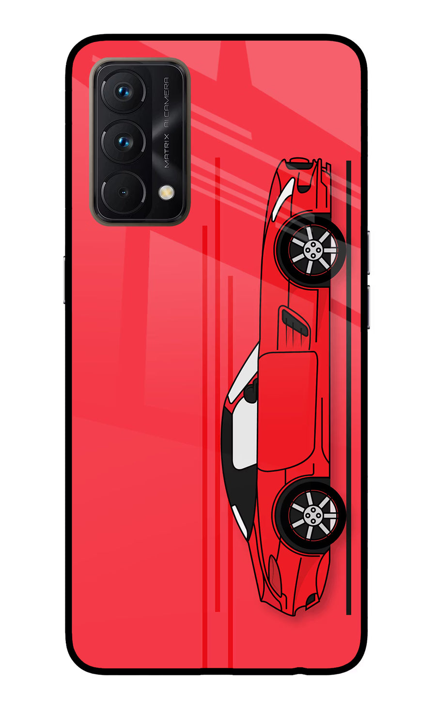 Red Velocity Realme GT Master Edition Back Cover, Glass case