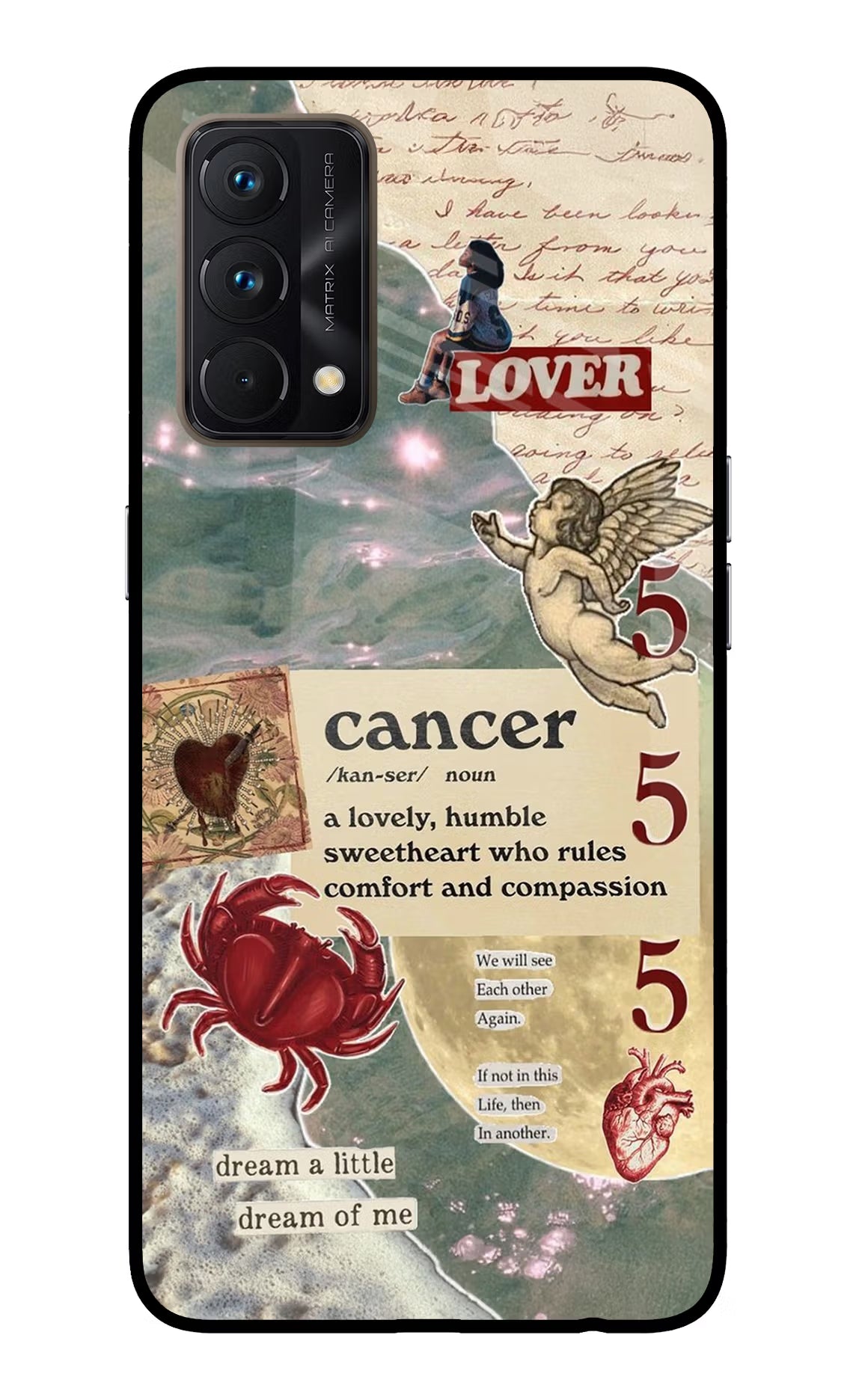 Cancer Zodiac Realme GT Master Edition Glass Case Back Cover by Casekaro
