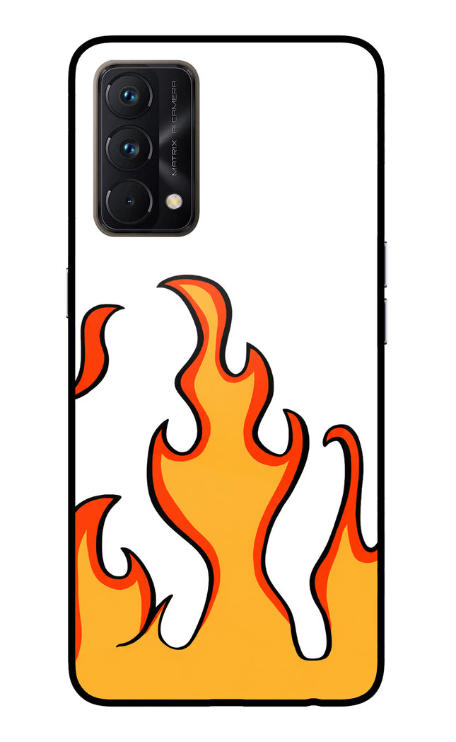 Fired Up – White Realme GT Master Edition Glass Case