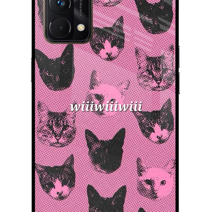 Pink Cats Realme GT Master Edition Glass Case