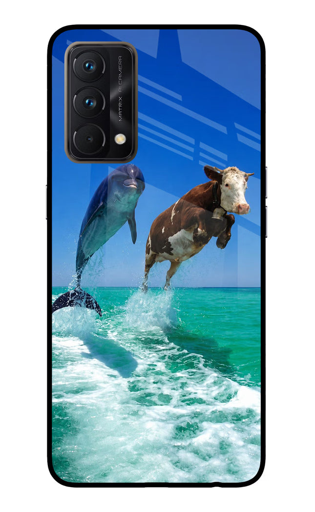 Dolphin vs Cow Realme GT Master Edition Glass Case